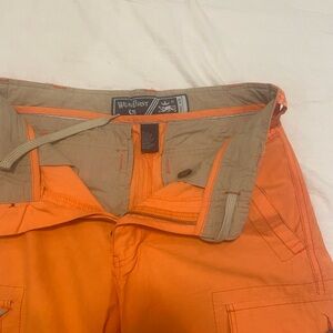 Weatherproof Vibrant Orange Cargo Shorts
